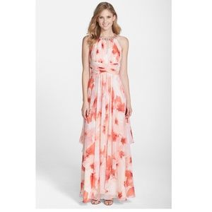 Eliza J - Embellished Floral Print Gown (size 2P)